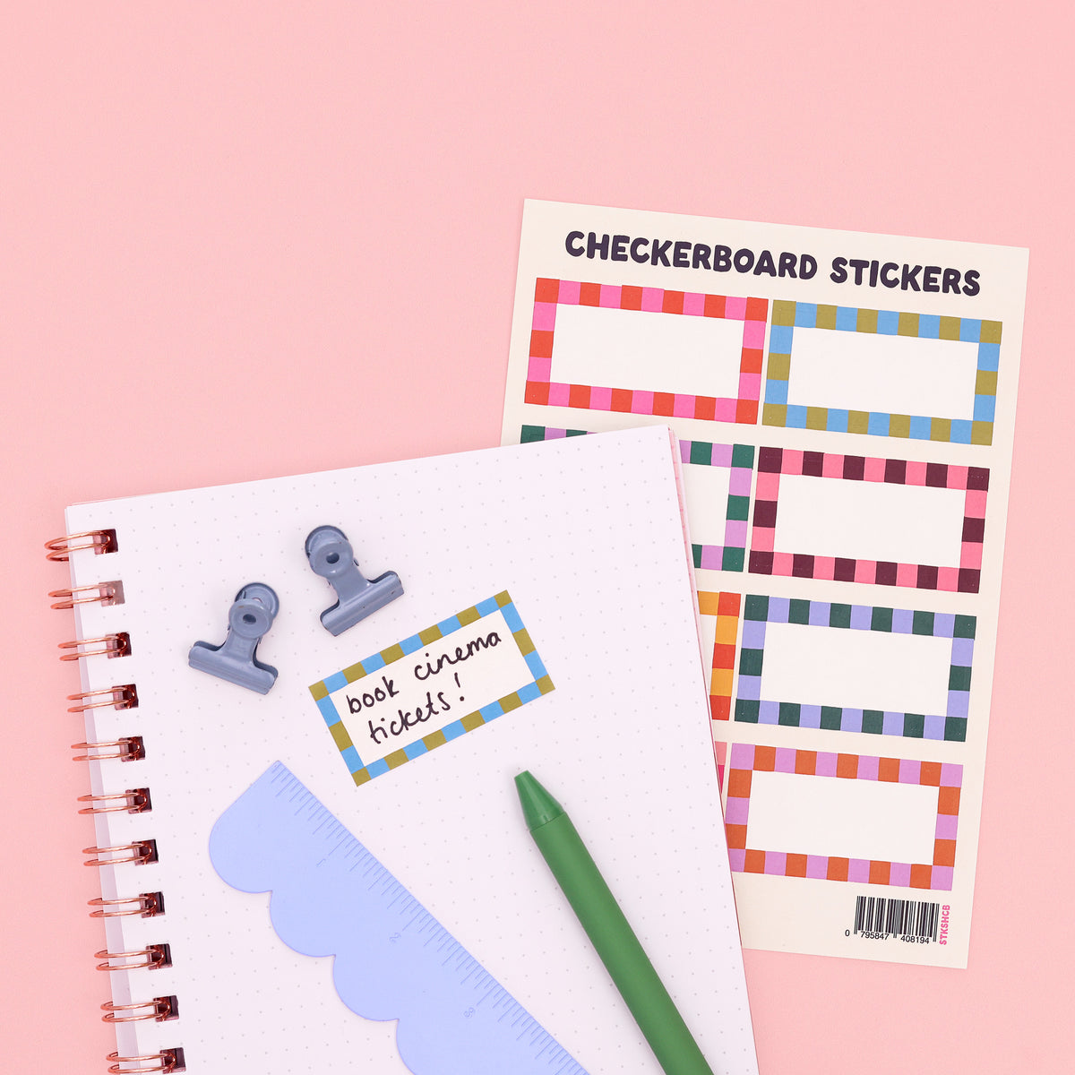 Sticker Sheet - Checkerboard - Oh, Laura