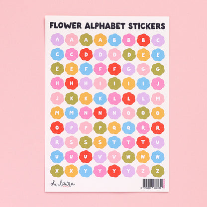 Sticker Sheet - Flower Alphabet