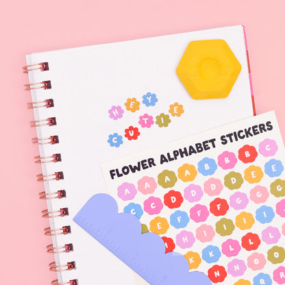 Sticker Sheet - Flower Alphabet