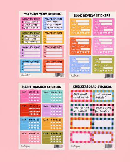 Sticker Sheet - Three Tasks - Oh, Laura