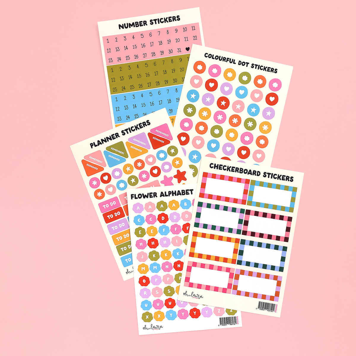 Sticker Sheet - Numbers - Oh, Laura
