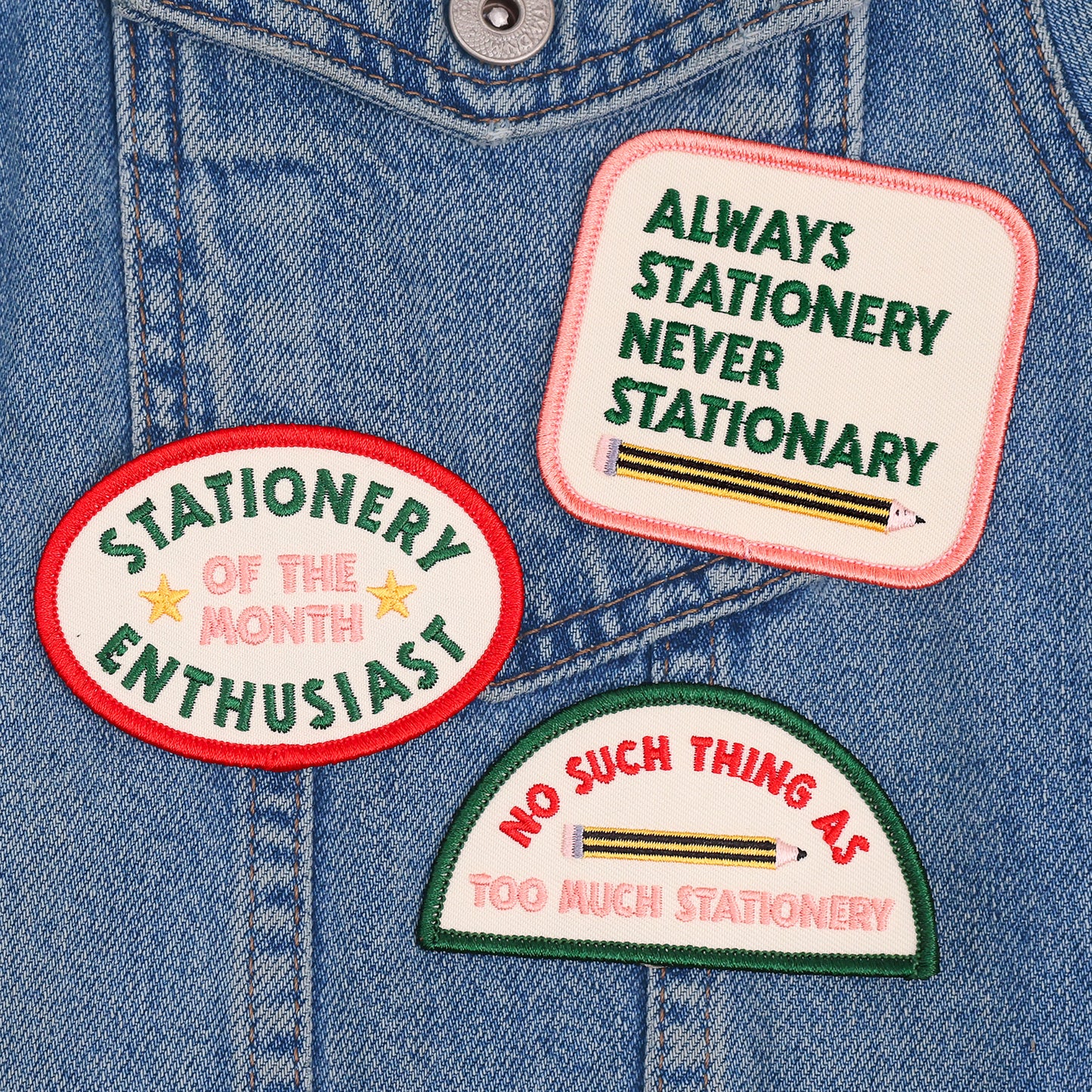 Iron-On Patch - Always Stationery, Never Stationary