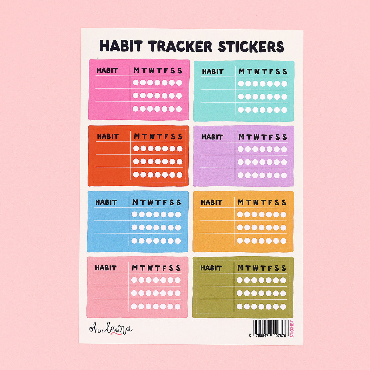 Sticker Sheet - Habit Tracking - Oh, Laura