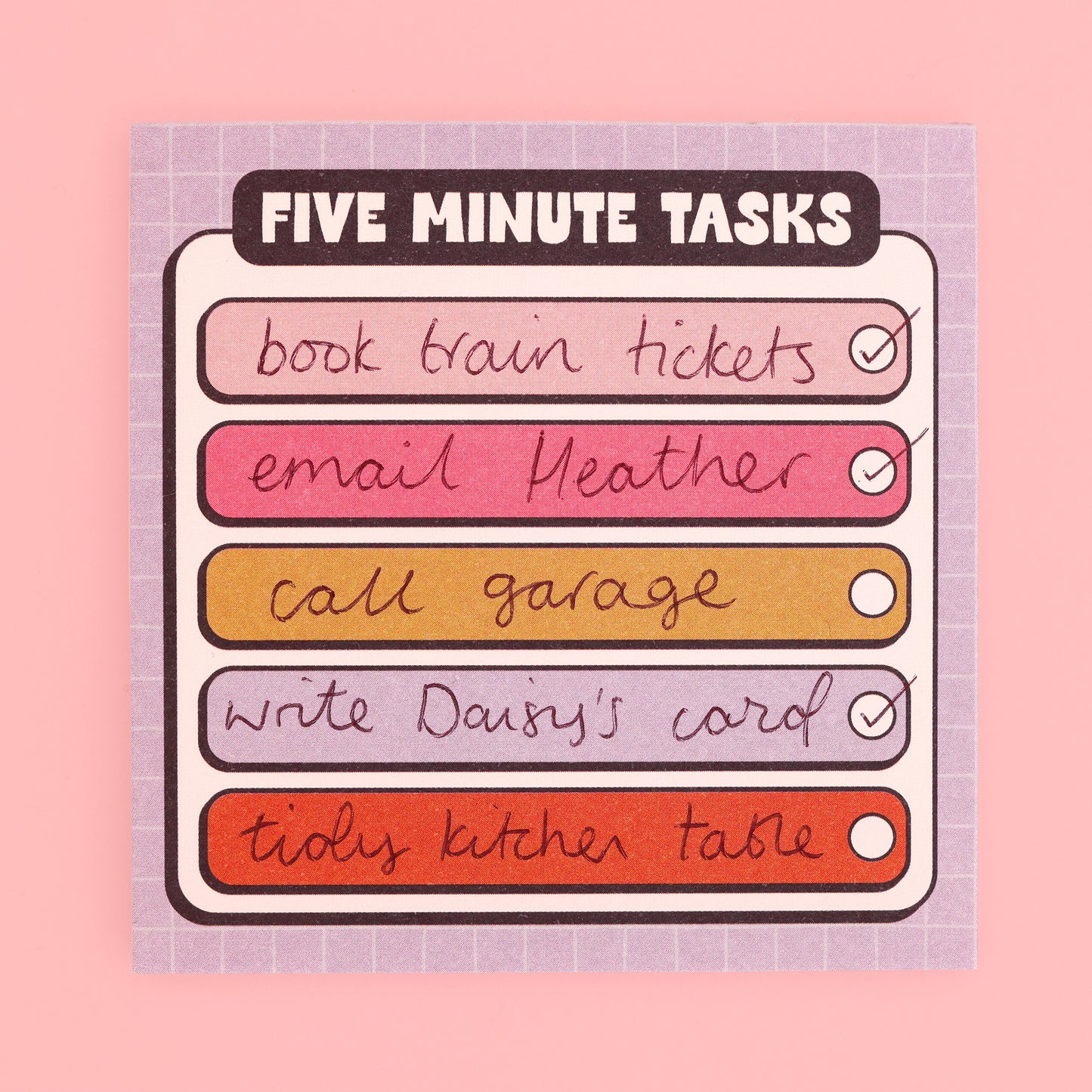 Memo Pad - Five Minute Tasks