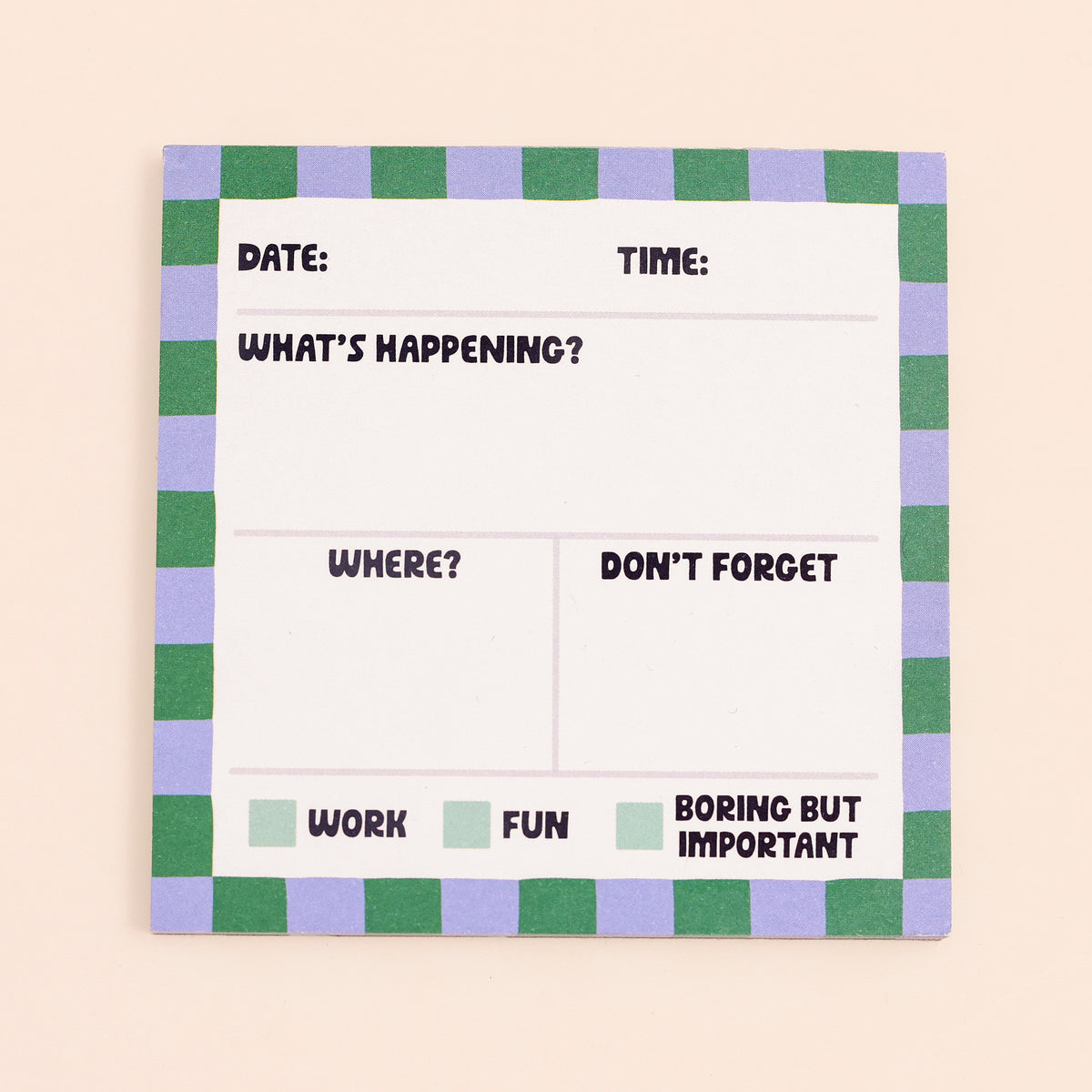 Memo Pad - Event Plan - Oh, Laura
