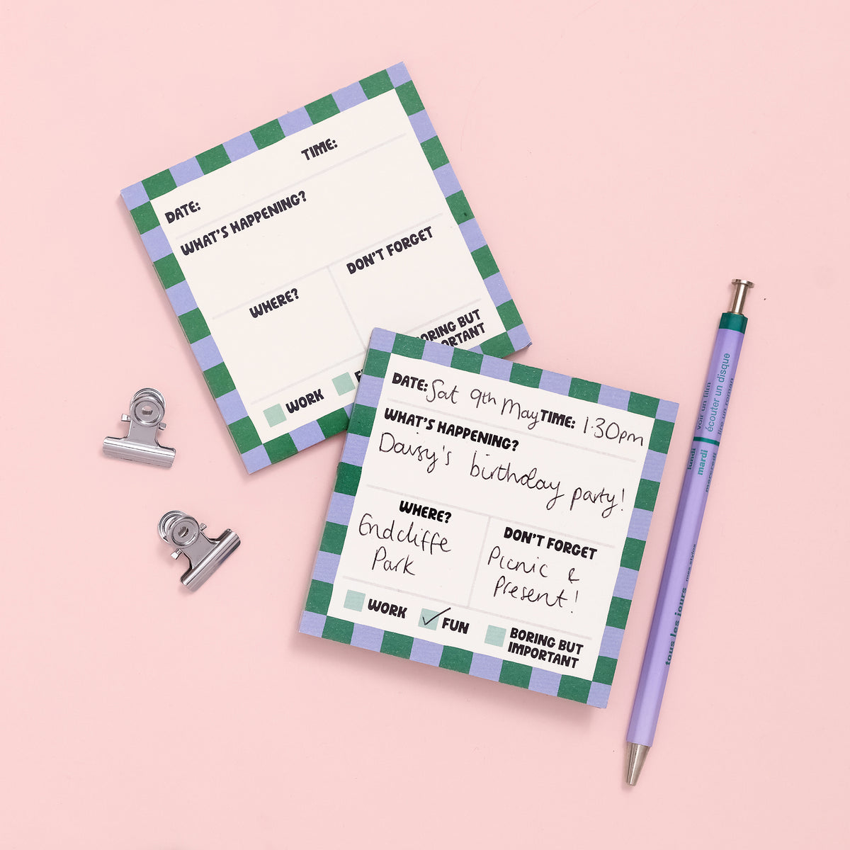 Memo Pad - Event Plan - Oh, Laura