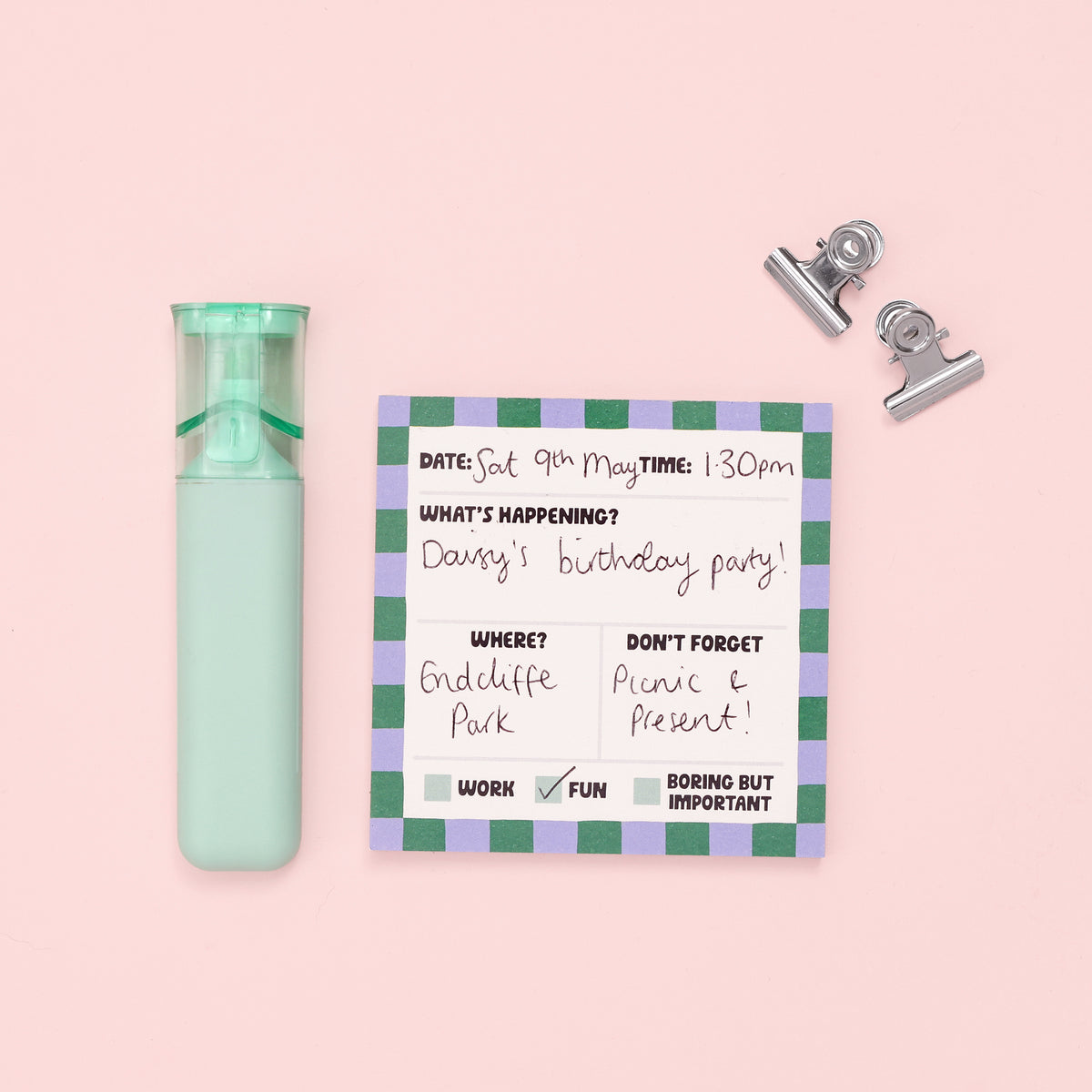 Memo Pad - Event Plan - Oh, Laura