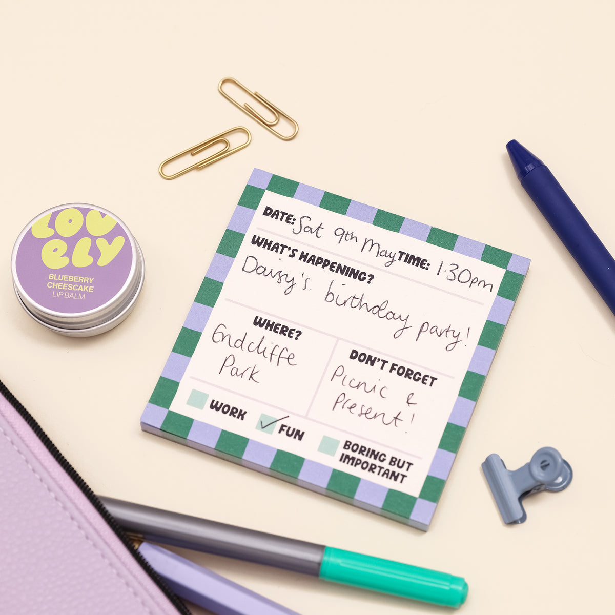 Memo Pad - Event Plan - Oh, Laura