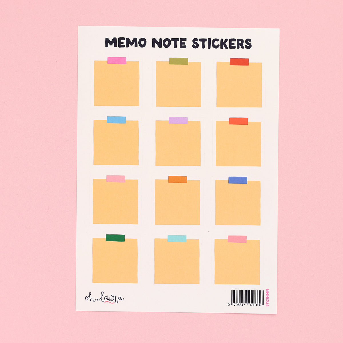 Sticker Sheet - Memo Note - Oh, Laura