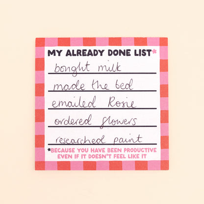 Memo pad - Already done - Oh, Laura