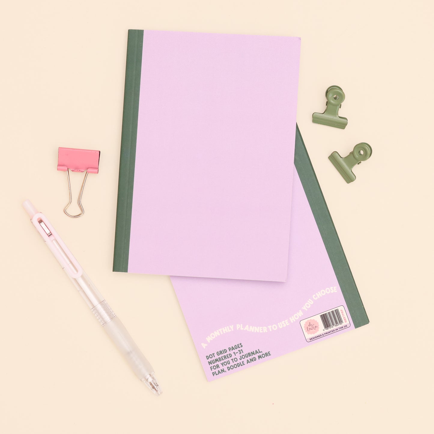 One Month Planner - Lilac and Green