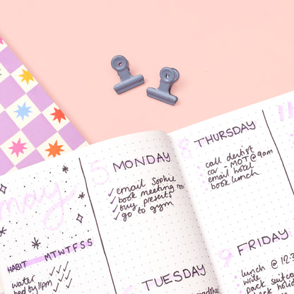 A5 Notebook - Purple Checkerboard