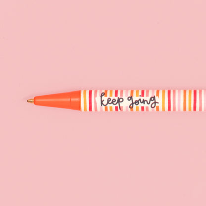 Pen - Orange Stripes - Keep Going