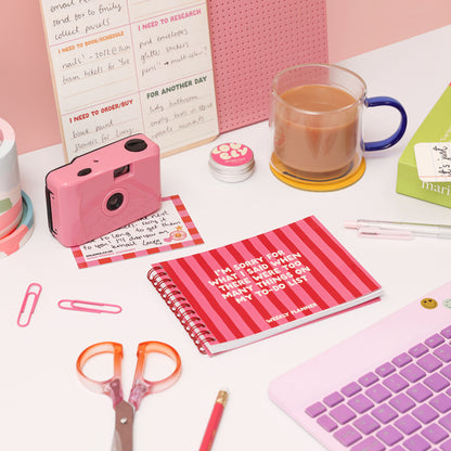 A6 Ringbound Week Planner - Pink & Red - Oh, Laura