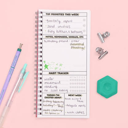 Ringbound Week Planner - Pink & Orange - Oh, Laura