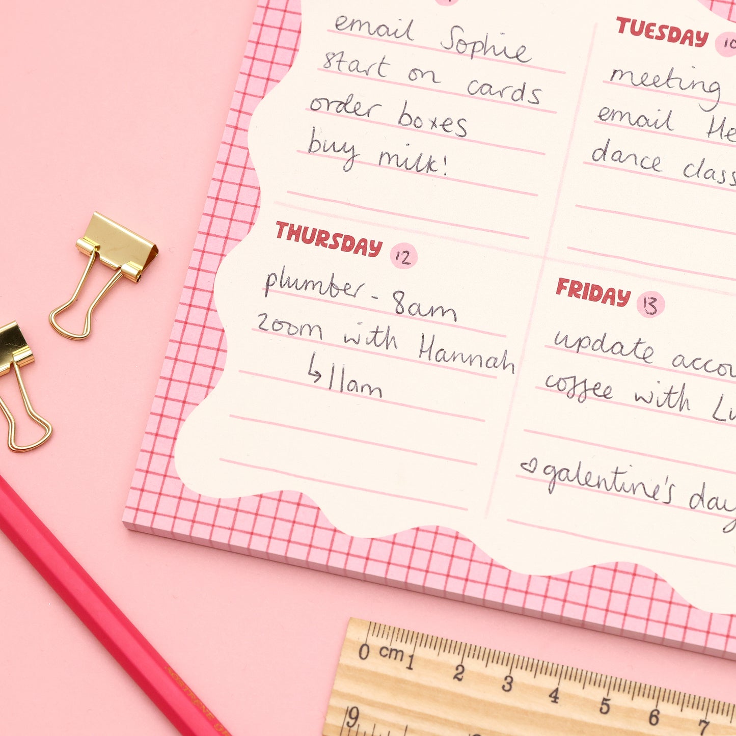 A5 Notepad - Wiggle Weekly Planner - Oh, Laura