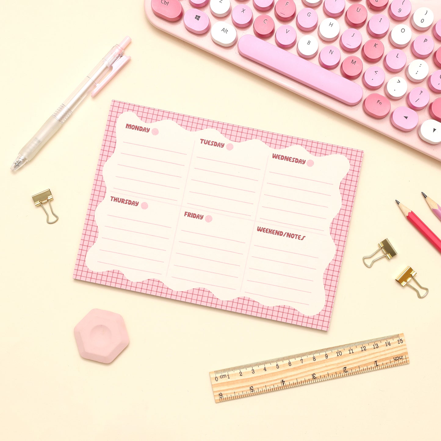 A5 Notepad - Wiggle Weekly Planner - Oh, Laura