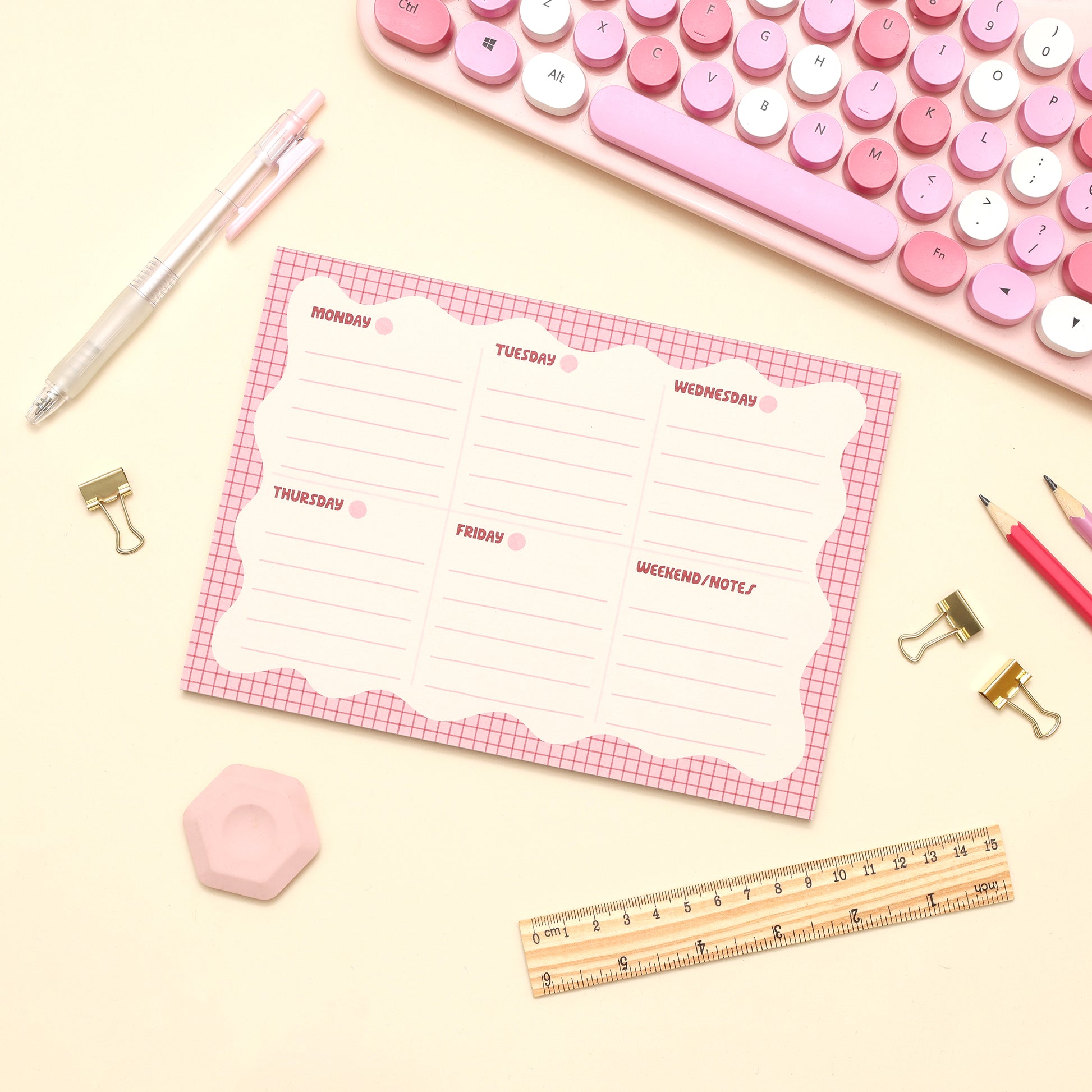 A5 Notepad - Wiggle Weekly Planner - Oh, Laura