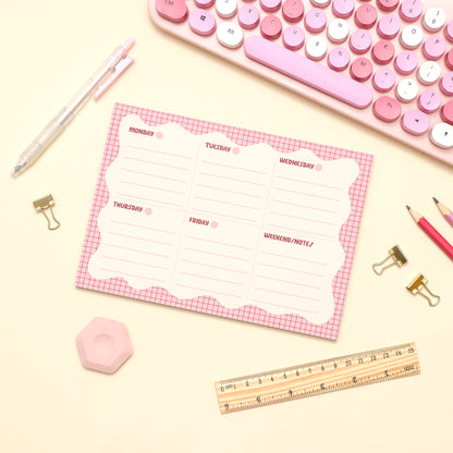 A5 Notepad - Wiggle Weekly Planner - Oh, Laura