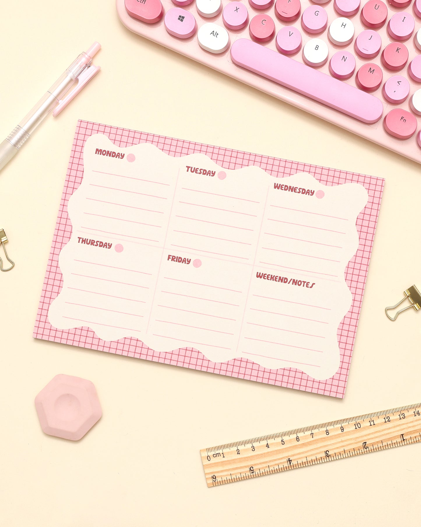 A5 Notepad - Wiggle Weekly Planner - Oh, Laura