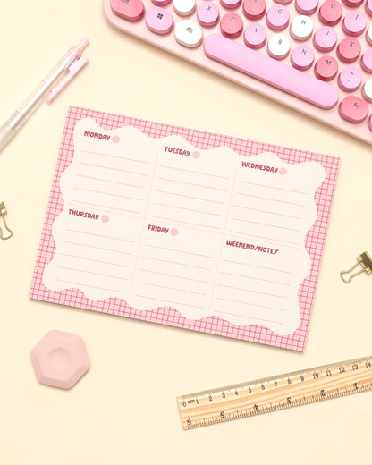 A5 Notepad - Wiggle Weekly Planner - Oh, Laura