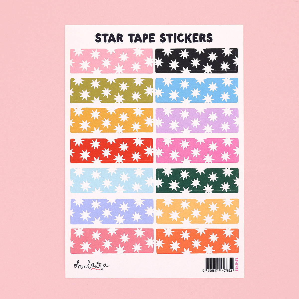 Sticker Sheet - Star Tape - Oh, Laura