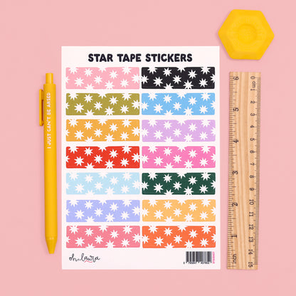 Sticker Sheet - Star Tape - Oh, Laura