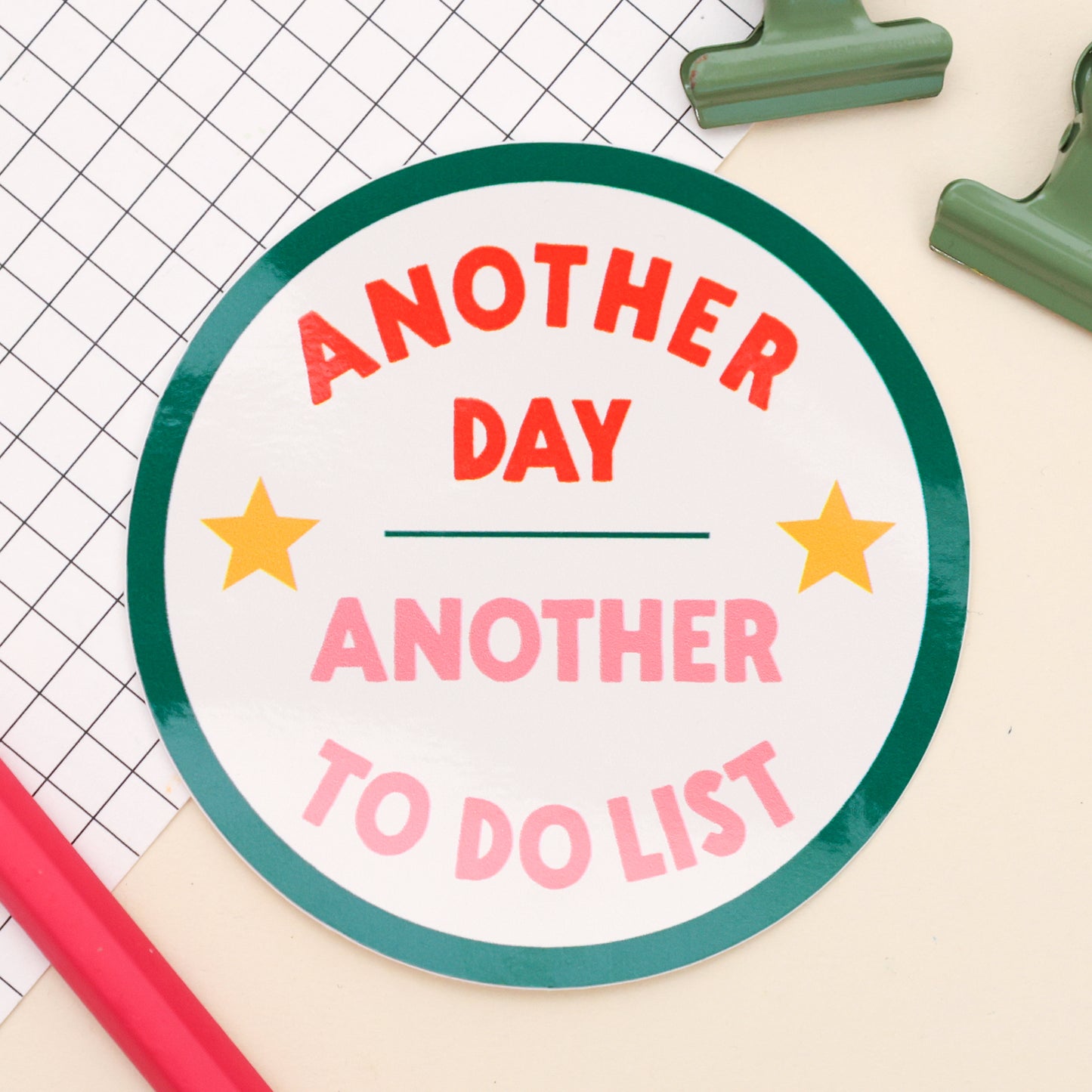 One Month Planner - Pink & Red