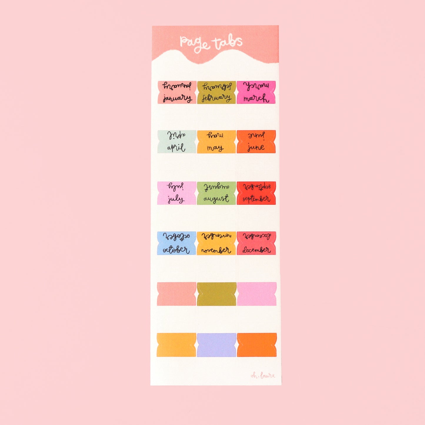 Planner Stickers - Page Tabs