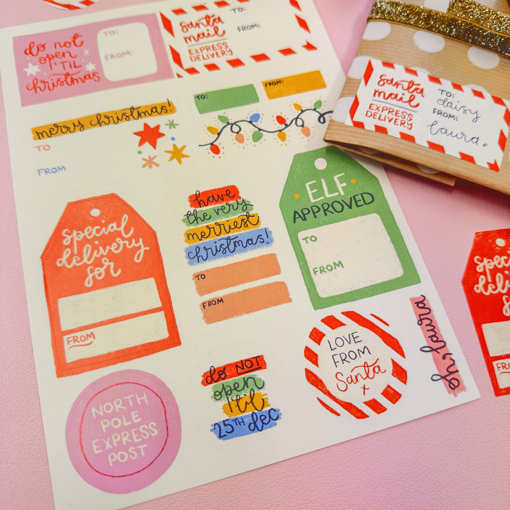 Christmas Tag Sticker Sheet