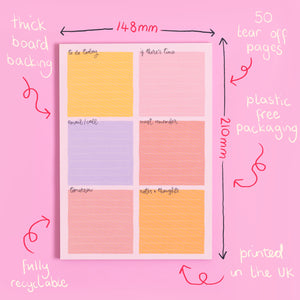 A5 Notepad - Candy - Daily Planner - Oh, Laura