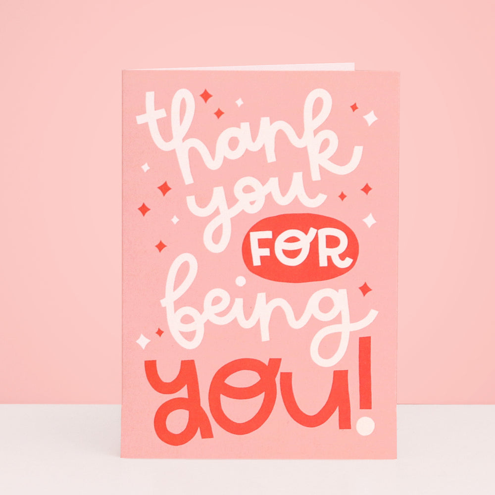 card - 'thank you for being you'