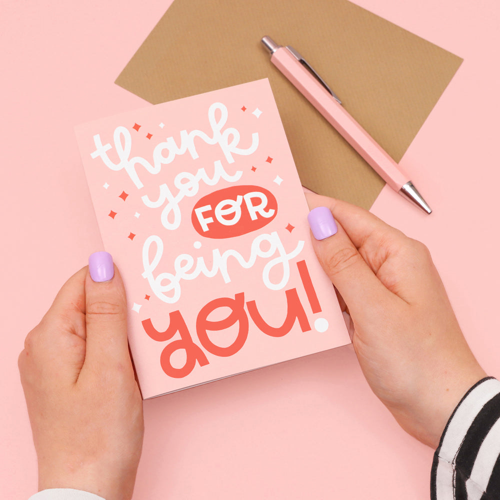 card - 'thank you for being you'