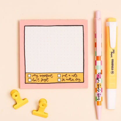 Memo Pad - Pink Dot Grid - Oh, Laura