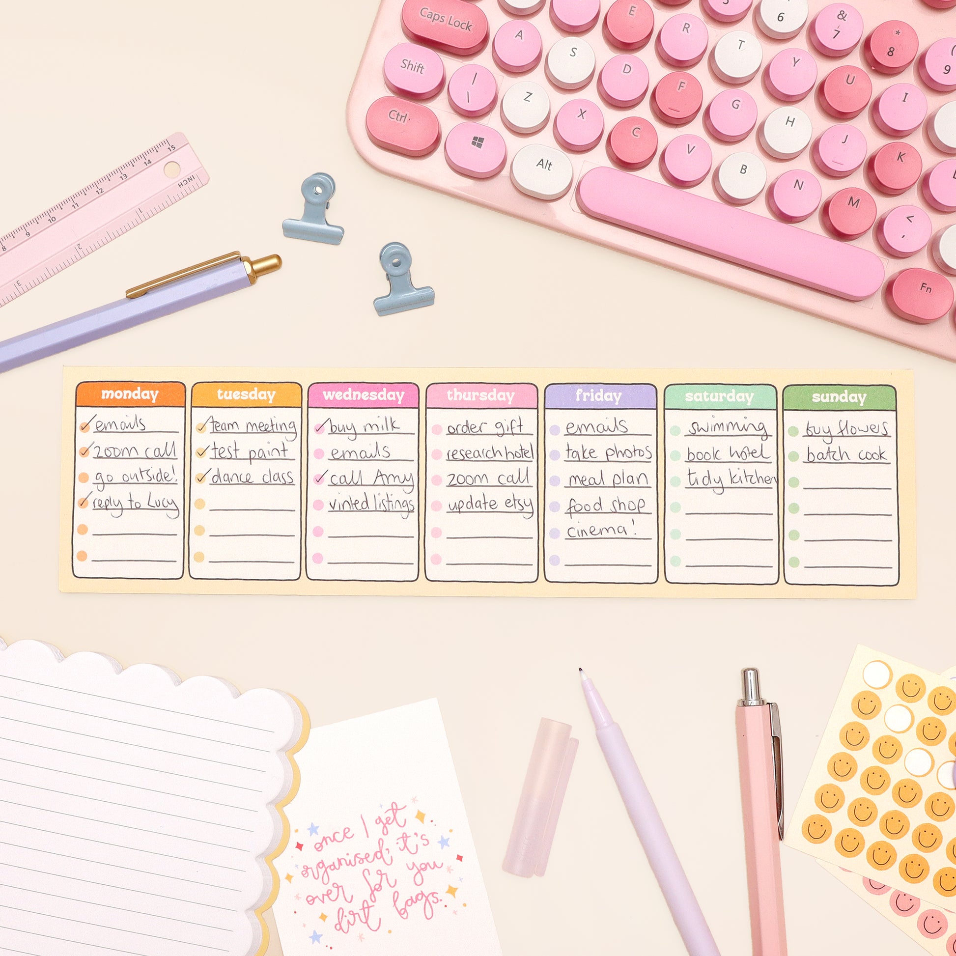 Keyboard Week Planner - Oh, Laura