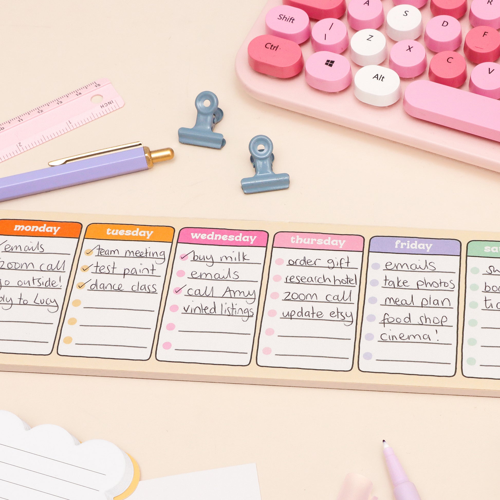 Keyboard Week Planner - Oh, Laura
