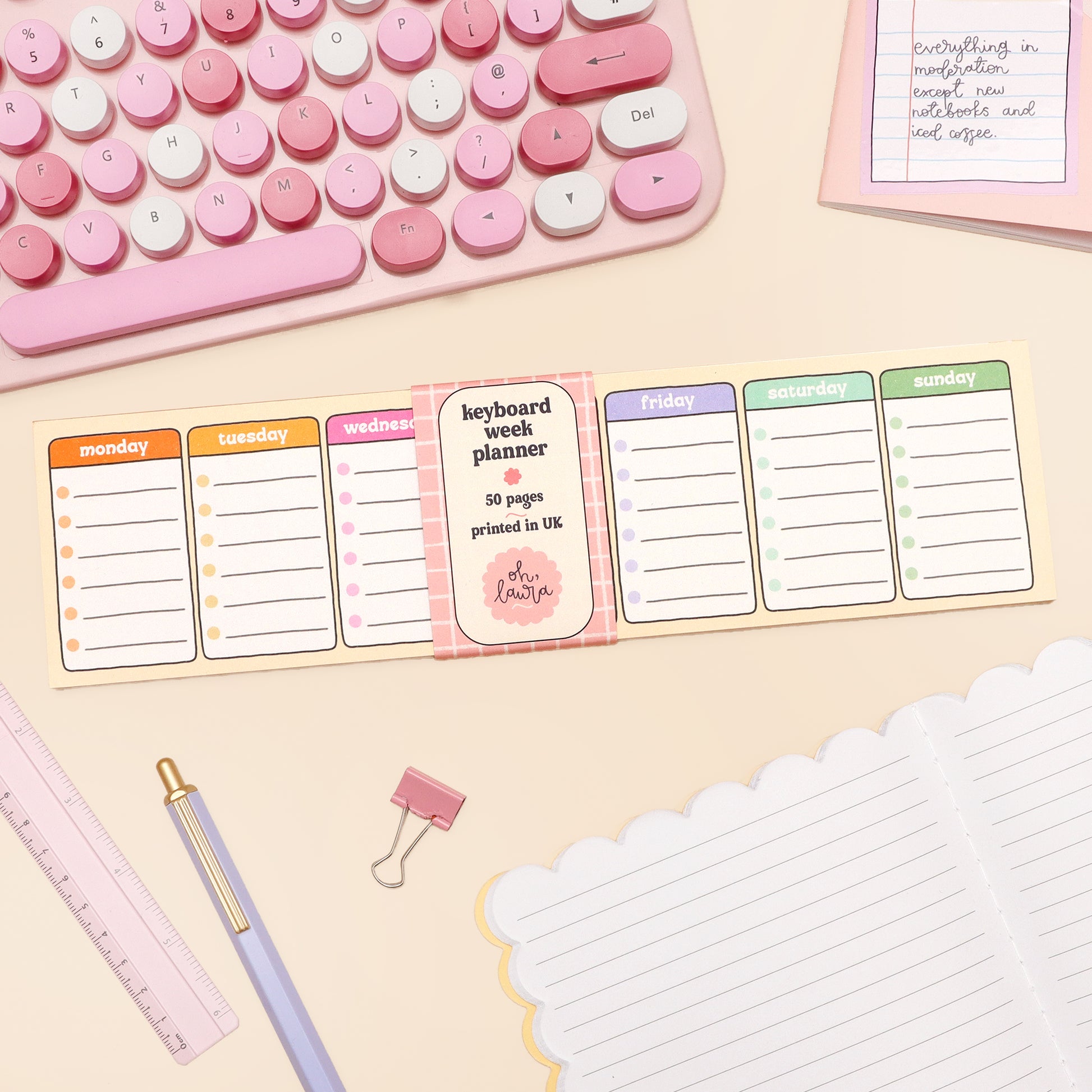 Keyboard Week Planner - Oh, Laura
