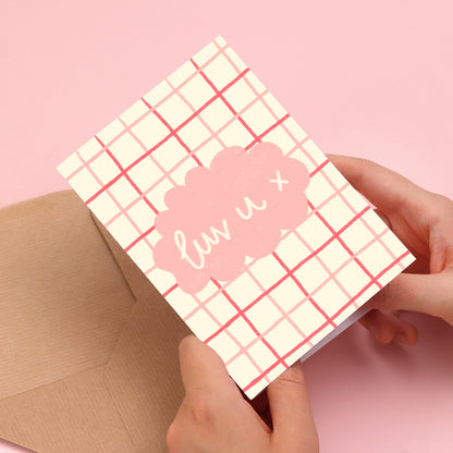 Card - 'luv u x' - Galentine's / Valentine's Day