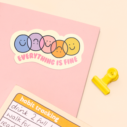 Sticker - Everything Is Fine - Oh, Laura