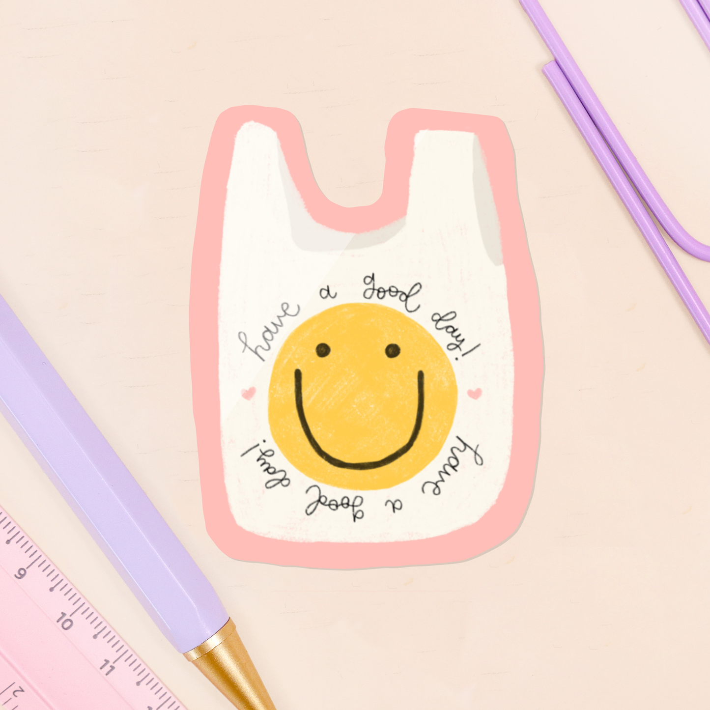 Sticker - Smiley Bag - Oh, Laura