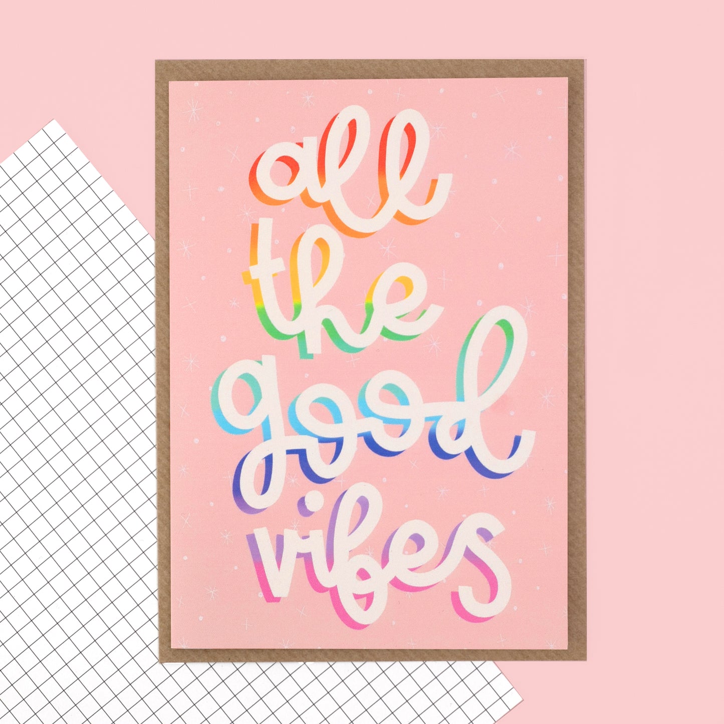 Card - 'All The Good Vibes' - Oh, Laura