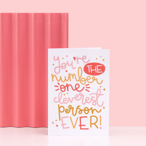Card - 'You're The Cleverest Person Ever' - Oh, Laura