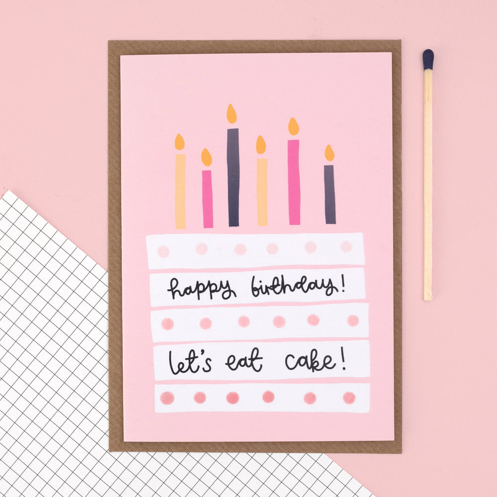 
            
                Load image into Gallery viewer, Card - &amp;#39;Let&amp;#39;s Eat Cake&amp;#39;- Birthday - Oh, Laura
            
        