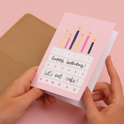 Card - 'Let's Eat Cake'- Birthday - Oh, Laura