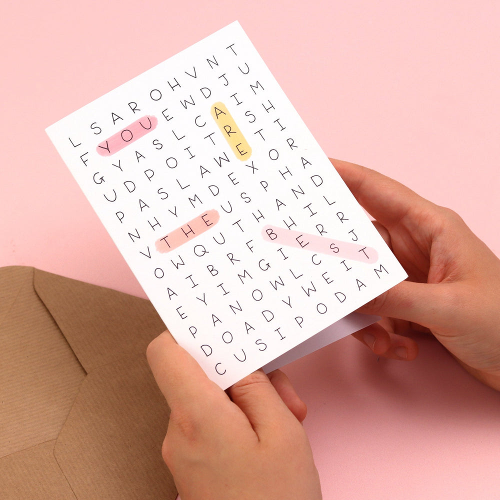 
            
                Load image into Gallery viewer, Card - Word Search - &amp;#39;You&amp;#39;re The Best&amp;#39; - Oh, Laura
            
        
