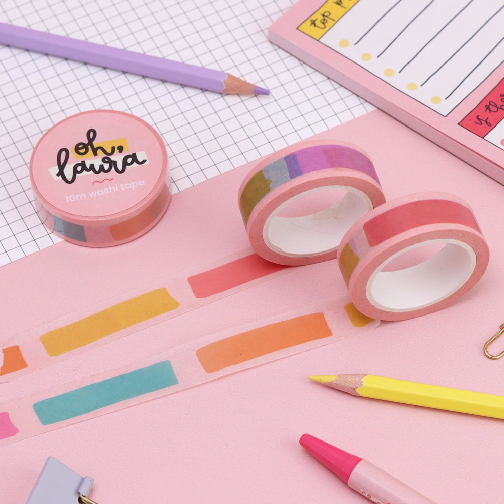 Washi Tape - Colourful Dashes - Oh, Laura