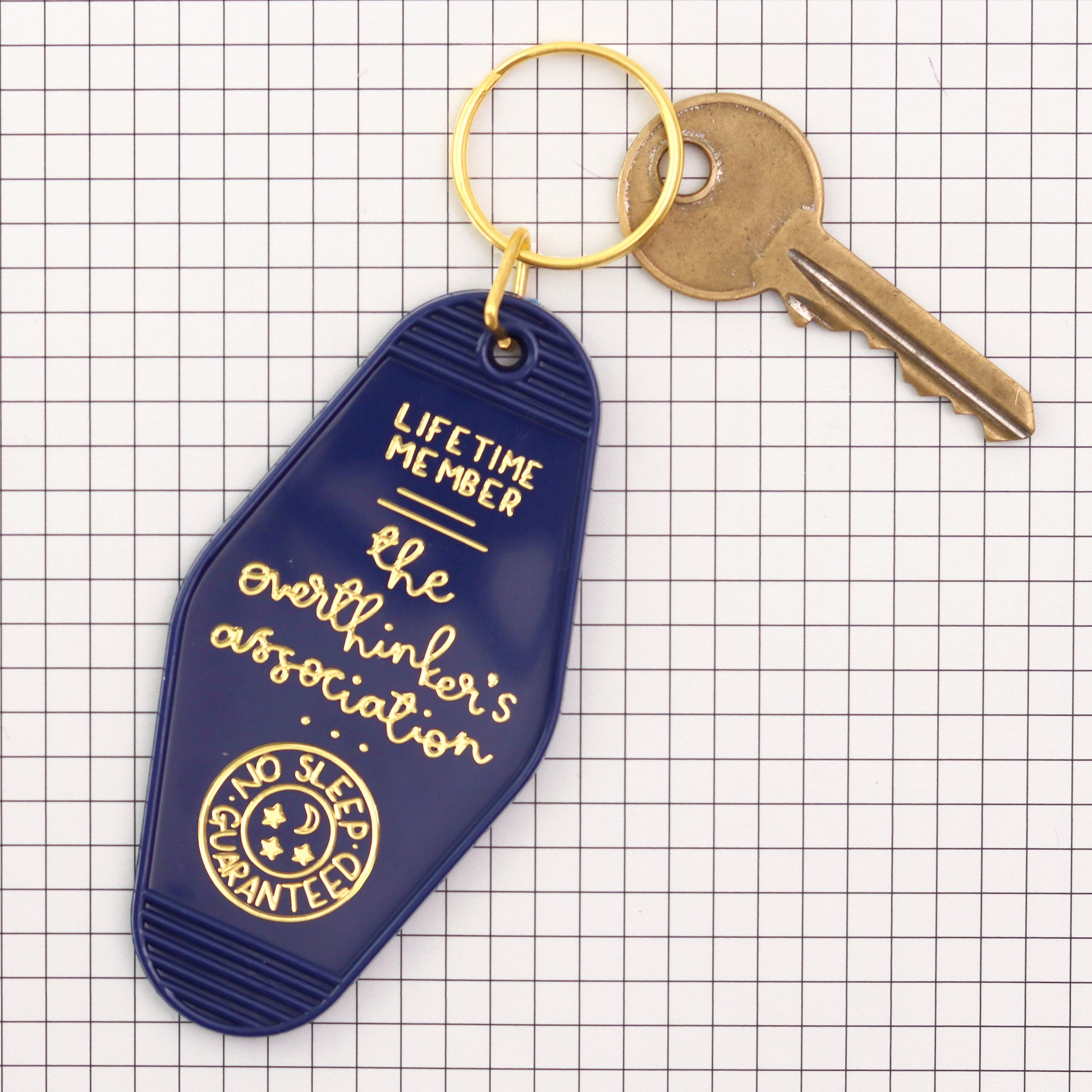 Keyring - The Overthinker's Association - Navy Blue - Oh, Laura