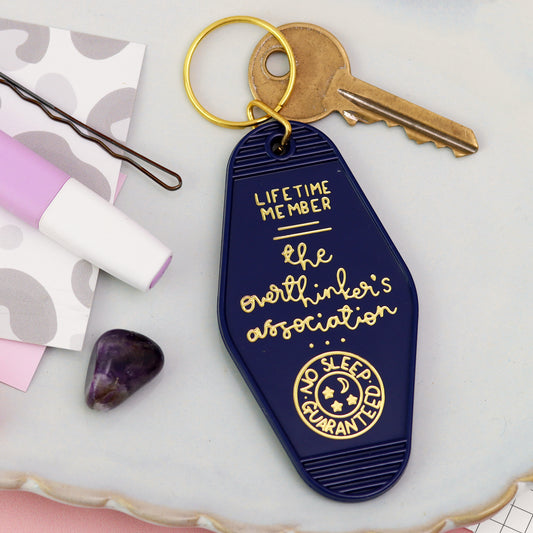 Keyring - The Overthinker's Association - Navy Blue - Oh, Laura