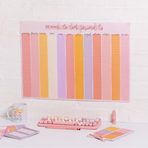 A2 Year Wall Planner - Candy Stripes - So Much To Look Forward To - Oh, Laura