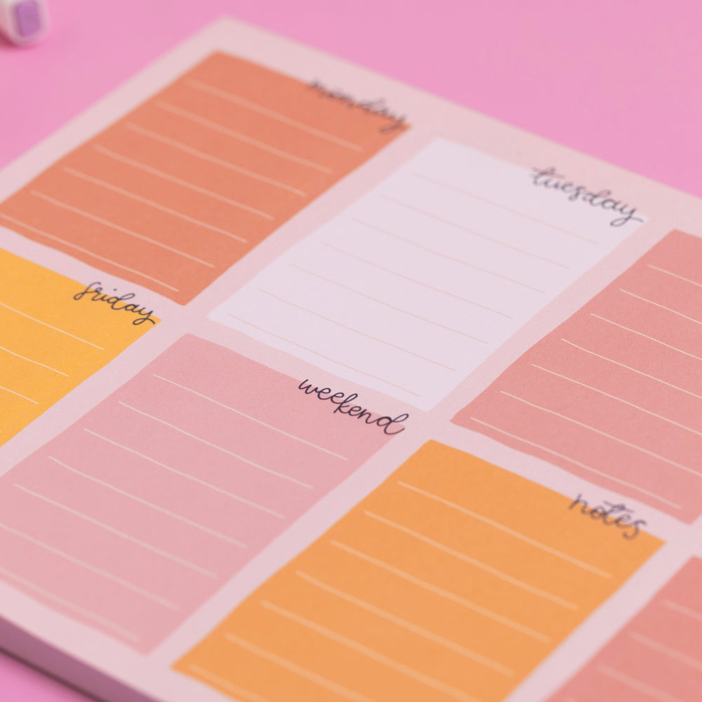 A5 Notepad - Candy - Weekly Planner - Oh, Laura